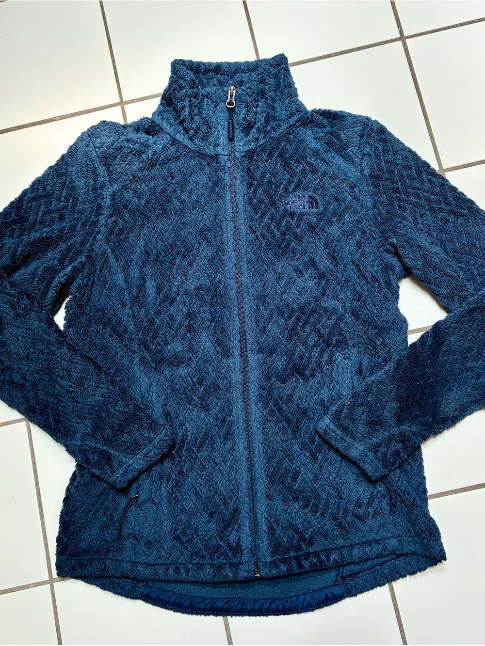 The North Face Navy Plush Full-Zip Fleece Jacket